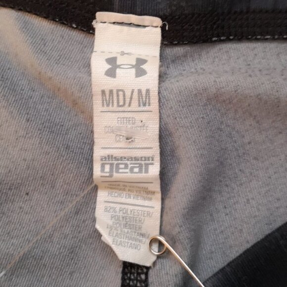 Under Armour Ladies Size Medium Black & Grey Capri Length Elastic Waist Leggings - Picture 4 of 7